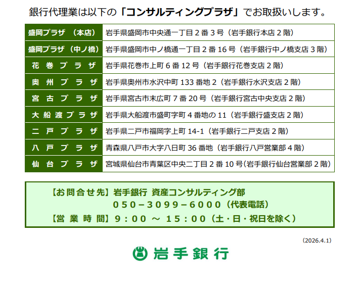 銀行代理業のお取り扱いについて