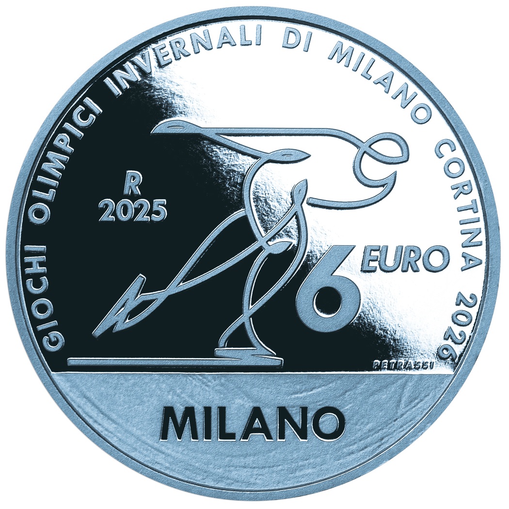 2. スピードスケート銀貨裏面