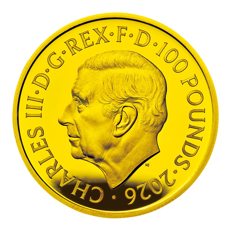 C. 100ポンド金貨表面