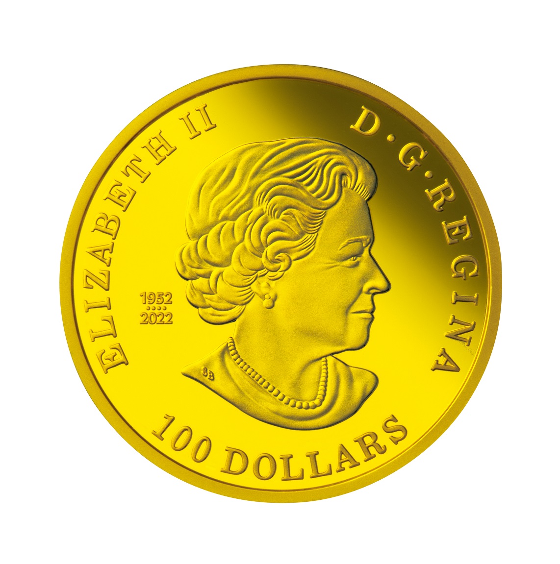 100カナダドル金貨 表面