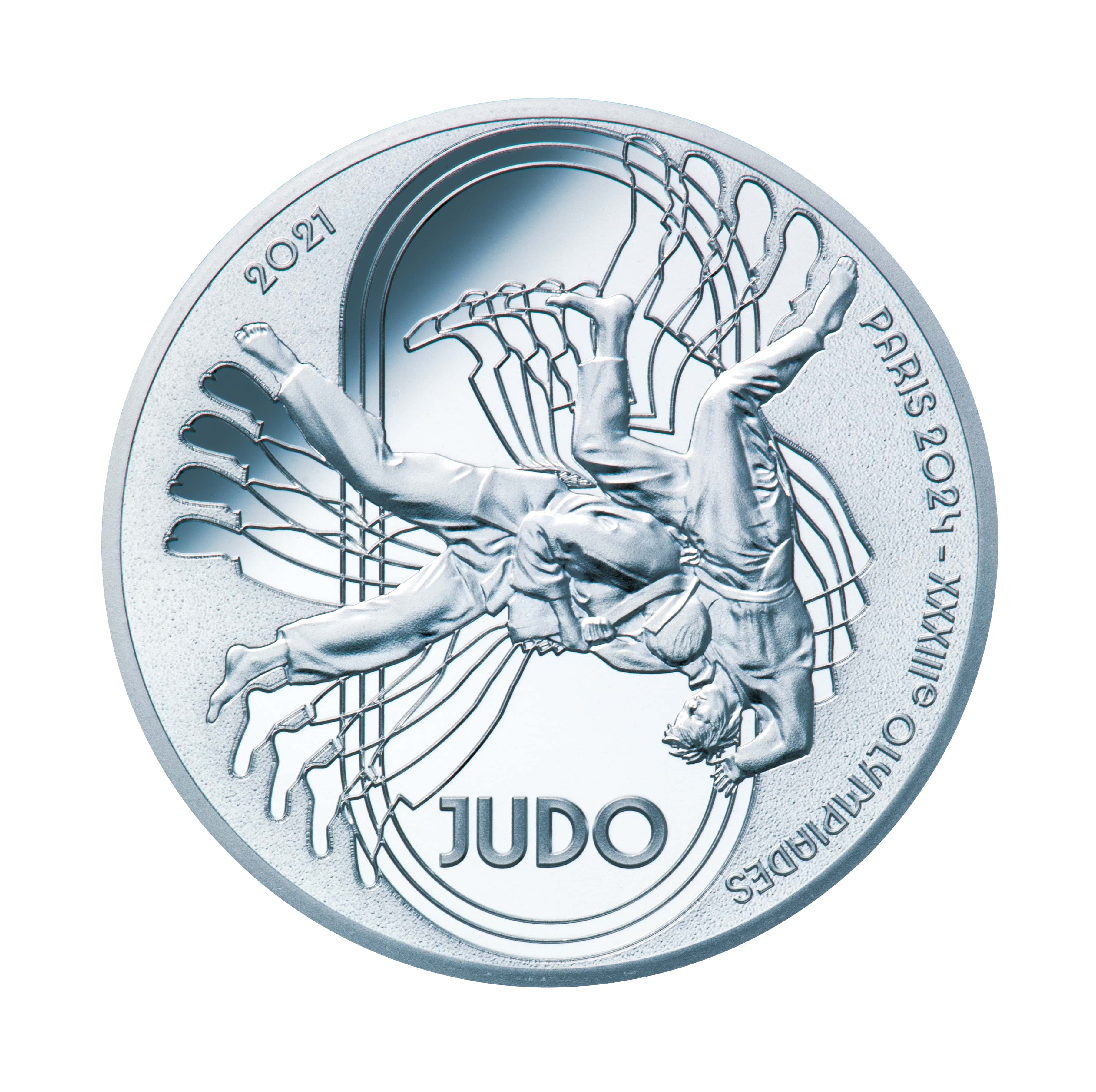 10ユーロ銀貨＜柔道＞ 表面