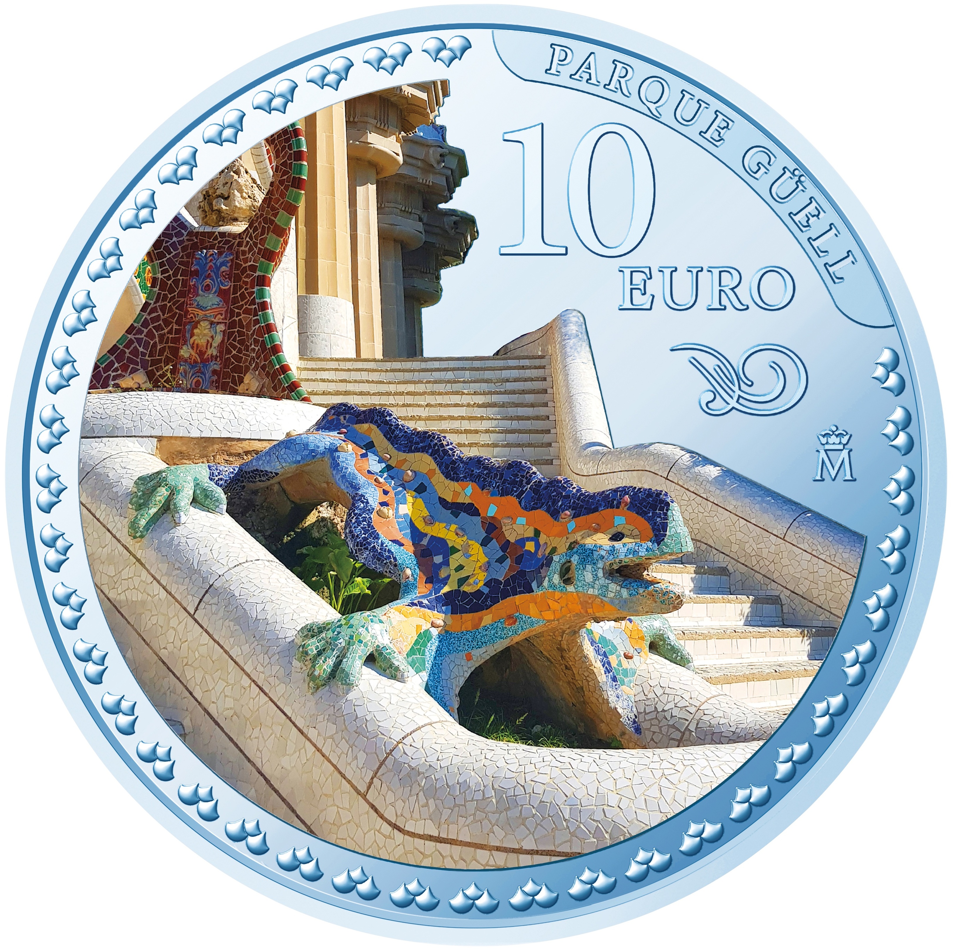 ②.10ユーロカラー銀貨裏面
