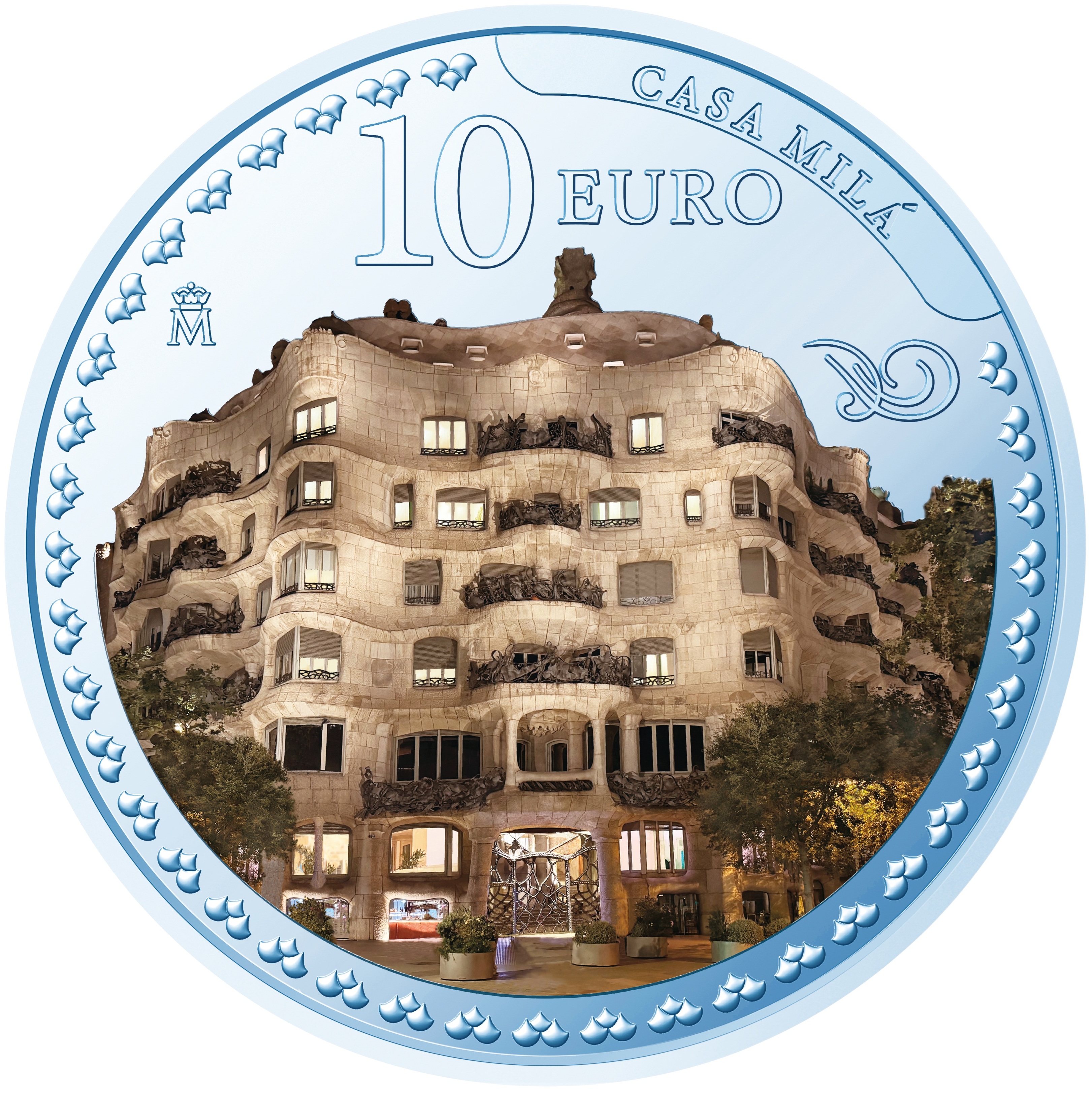 ③.10ユーロカラー銀貨裏面