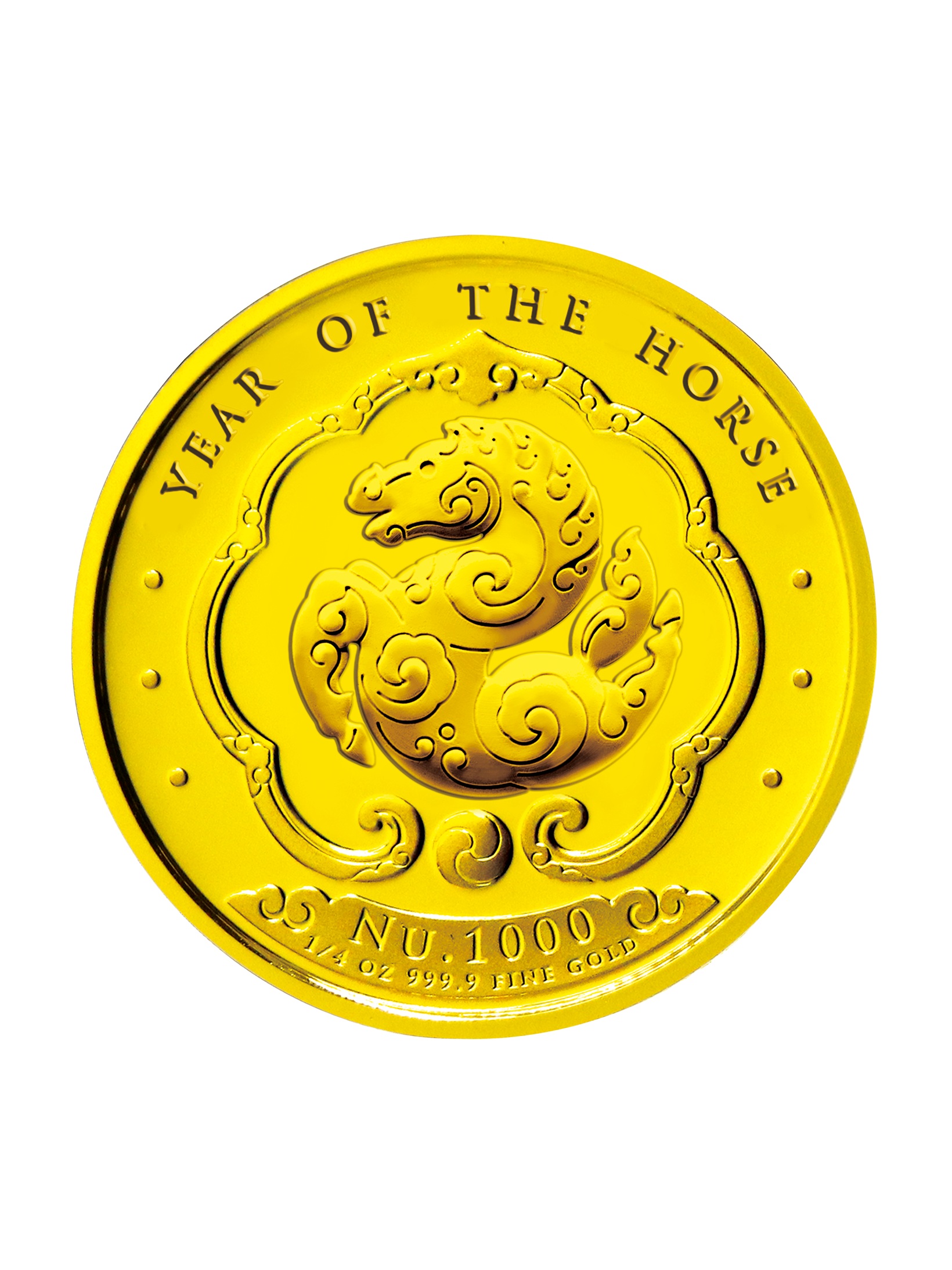G. 1000ニュルタムカラー金貨表面