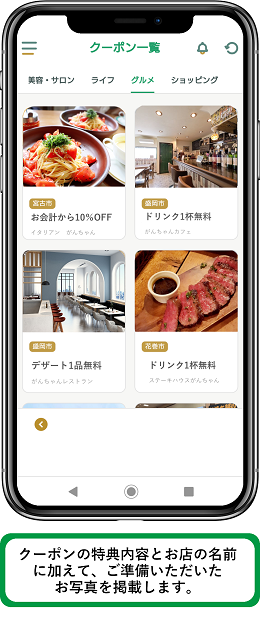 クーポン一覧掲載イメージ