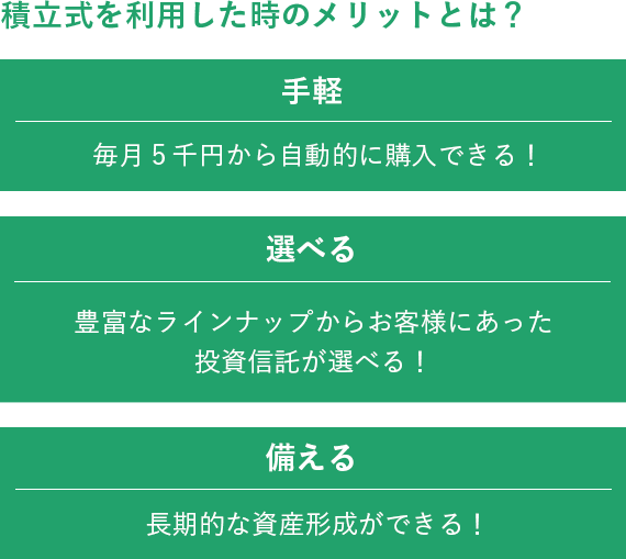 積立方式を利用した時のメリットとは?