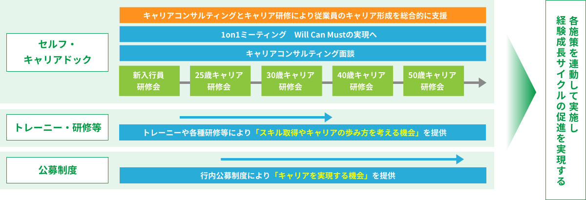 キャリア開発プログラム（研修・自己啓発体系）イメージ